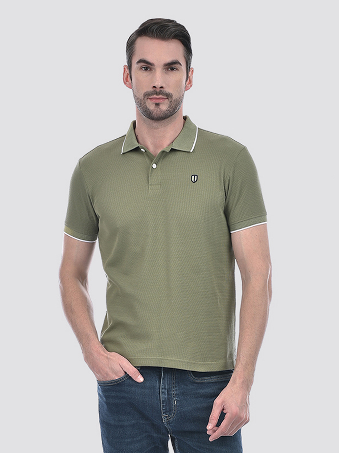 Numero Uno Men Striped Green T-Shirt